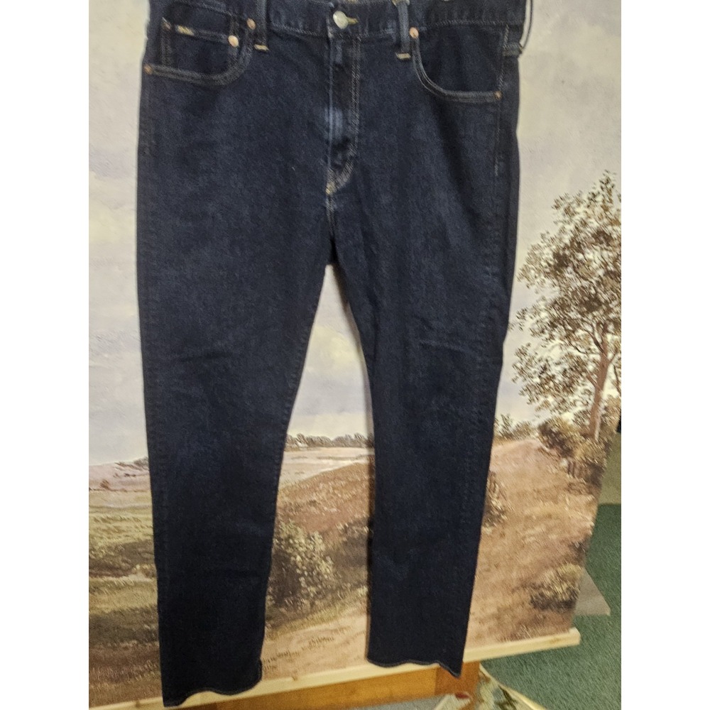 Polo Ralph Lauren Jeans Men's 36x36 Blue Hampton Relaxed Straight Fit Casual